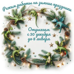 С новым 2024 годом! График работы на новогодние праздники.